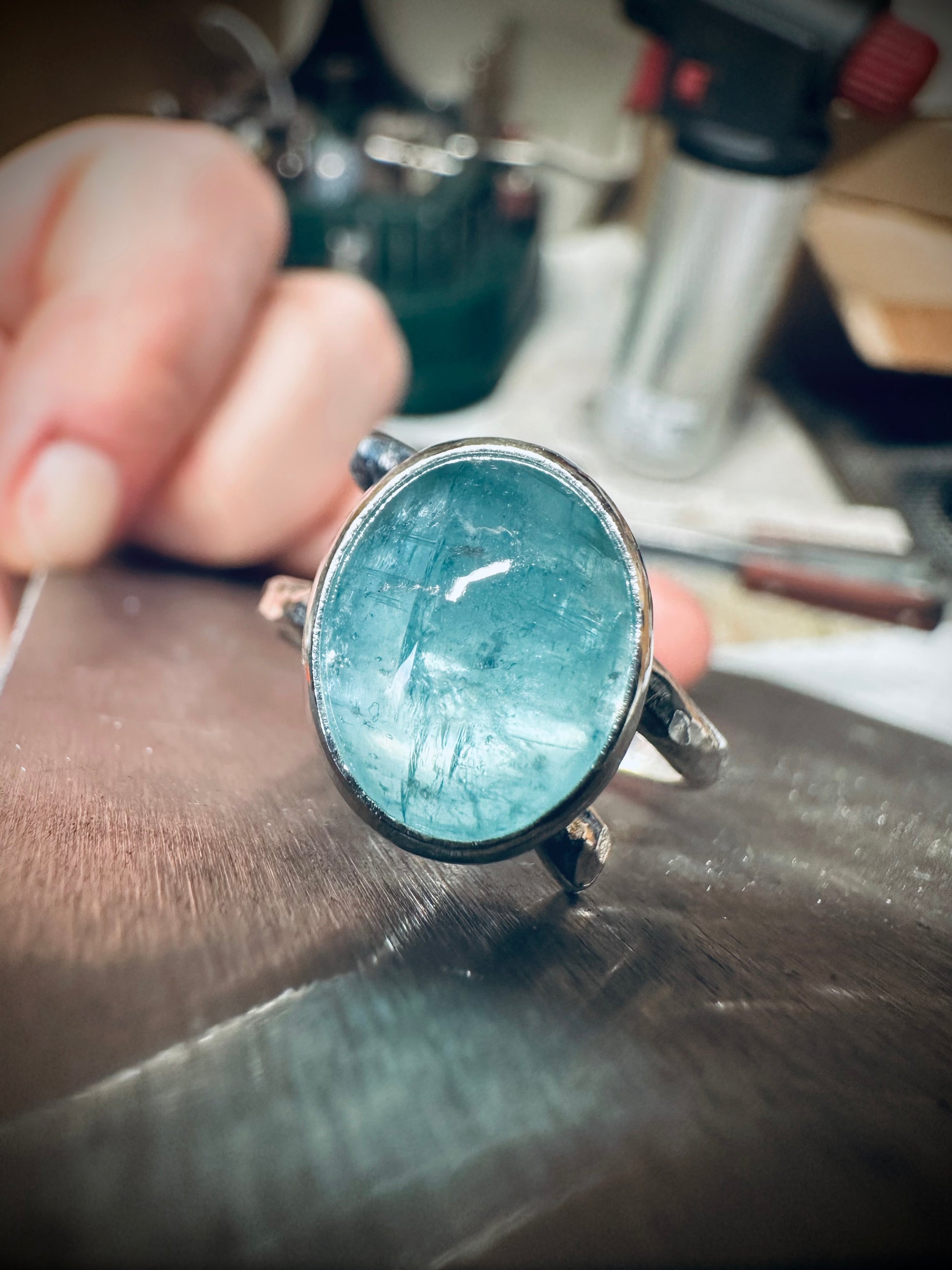 In the Blue Lagoon Ring - Uk size R/S