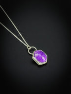Dutchess Rosecut Amethyst Pendant is Sterling Silver
