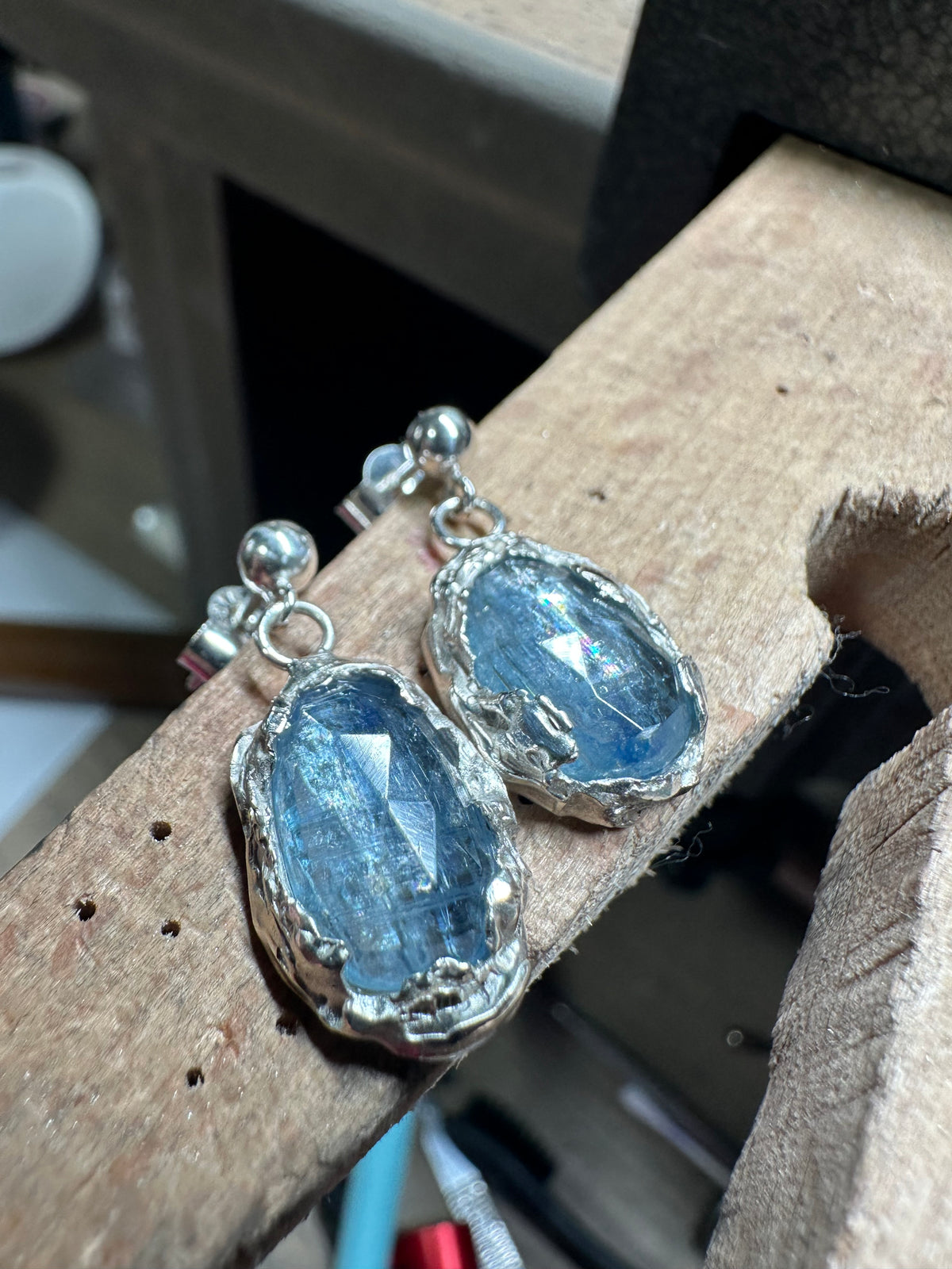 The Wave Kyanite earrings