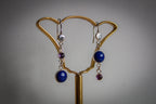Lapis Lazuli & Amethyst Sterling Silver Earrings