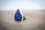 Raw Iolite Statement Ring in Recycled Sterling Silver – Size P