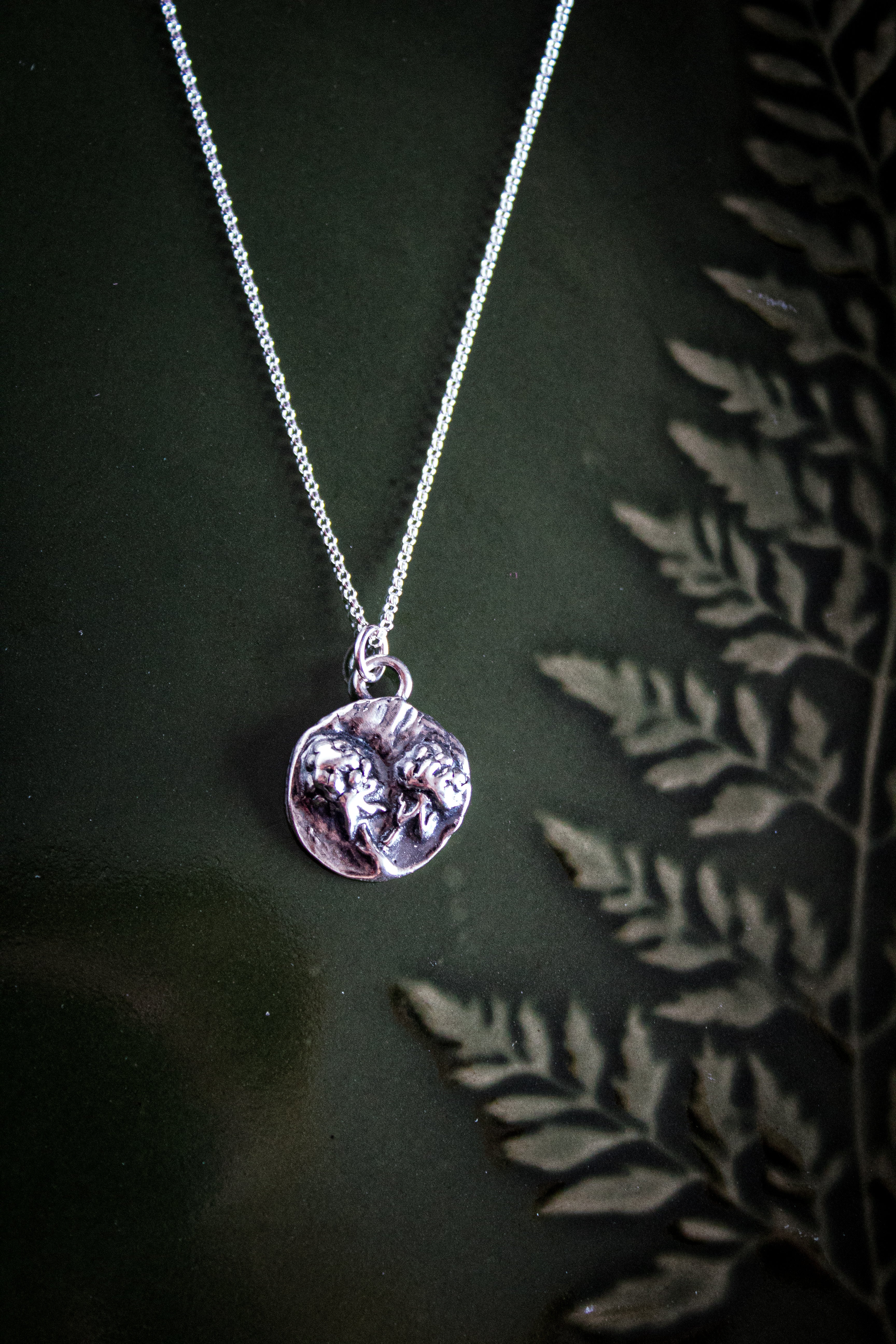 blackberry silver charm pendant
