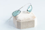 Statement Silver Cuff Bangle with Rosecut Paraiba Kyanite