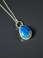 Blue Apatite  Teardrop Pendant