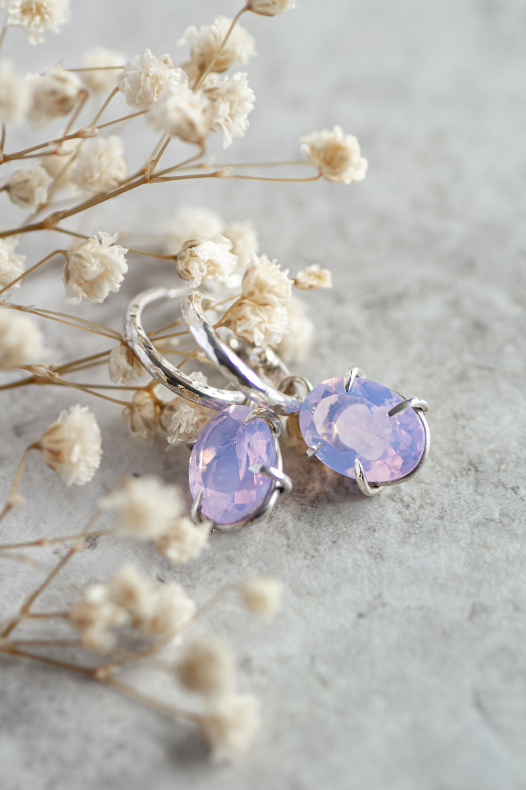 Wisteria Hoop Earrings