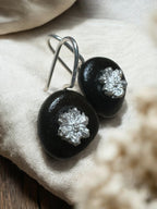 Salt & Silver Earrings with Pirate Sea Glass