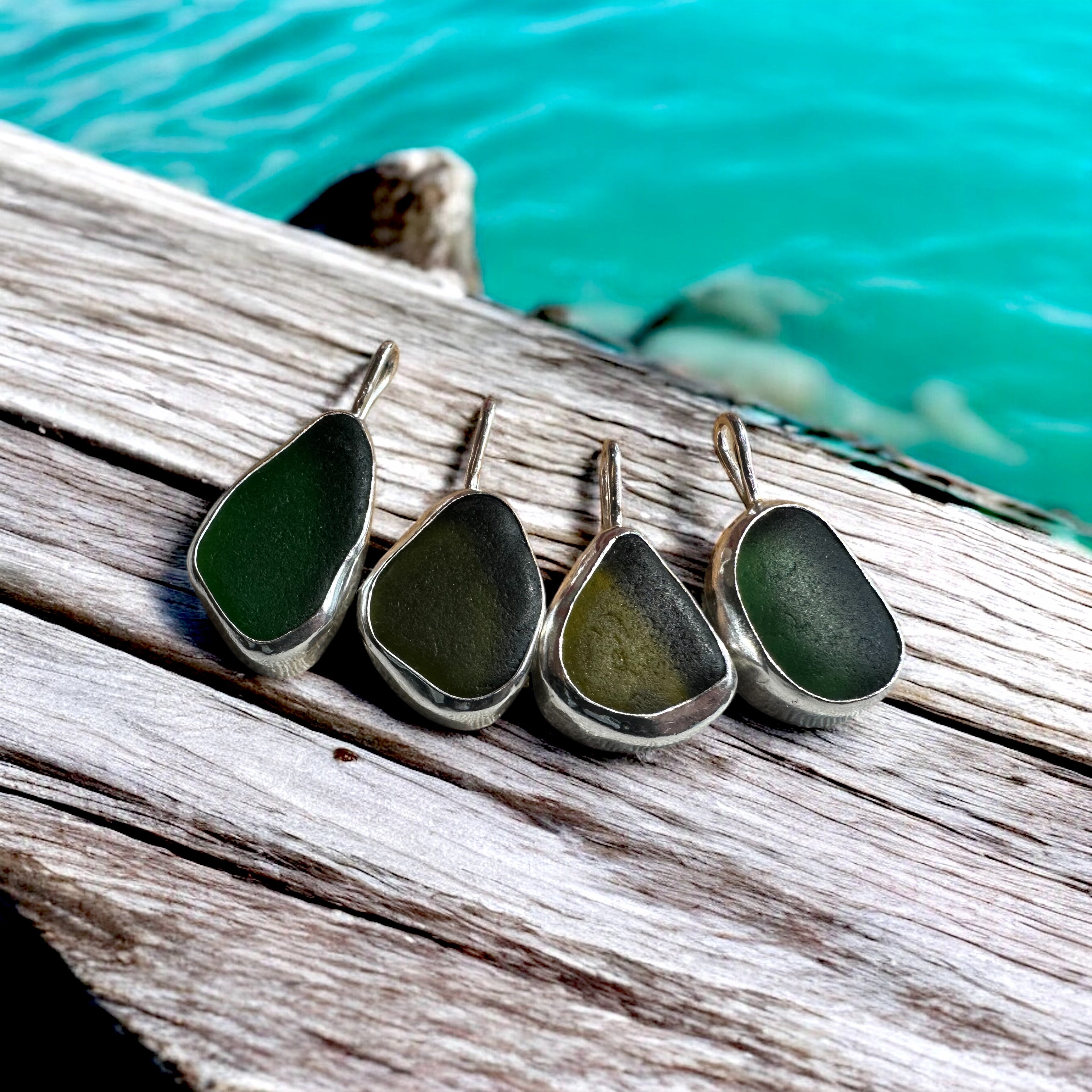 Personalised Sea Glass Pendants