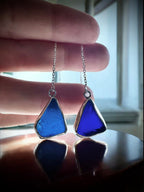 Cobalt Blue Threader Earrings
