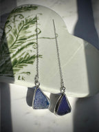 Cobalt Blue Threader Earrings